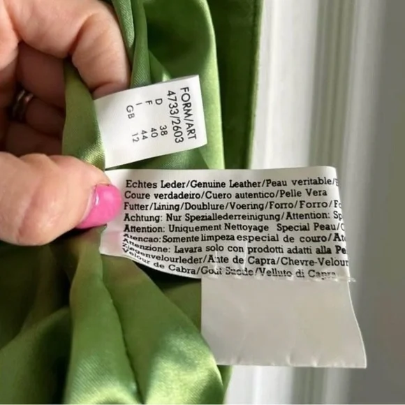 Green Suede Women's Jacket - Picture 3 of 7